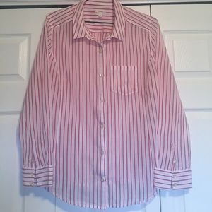 Caslon red and white striped blouse