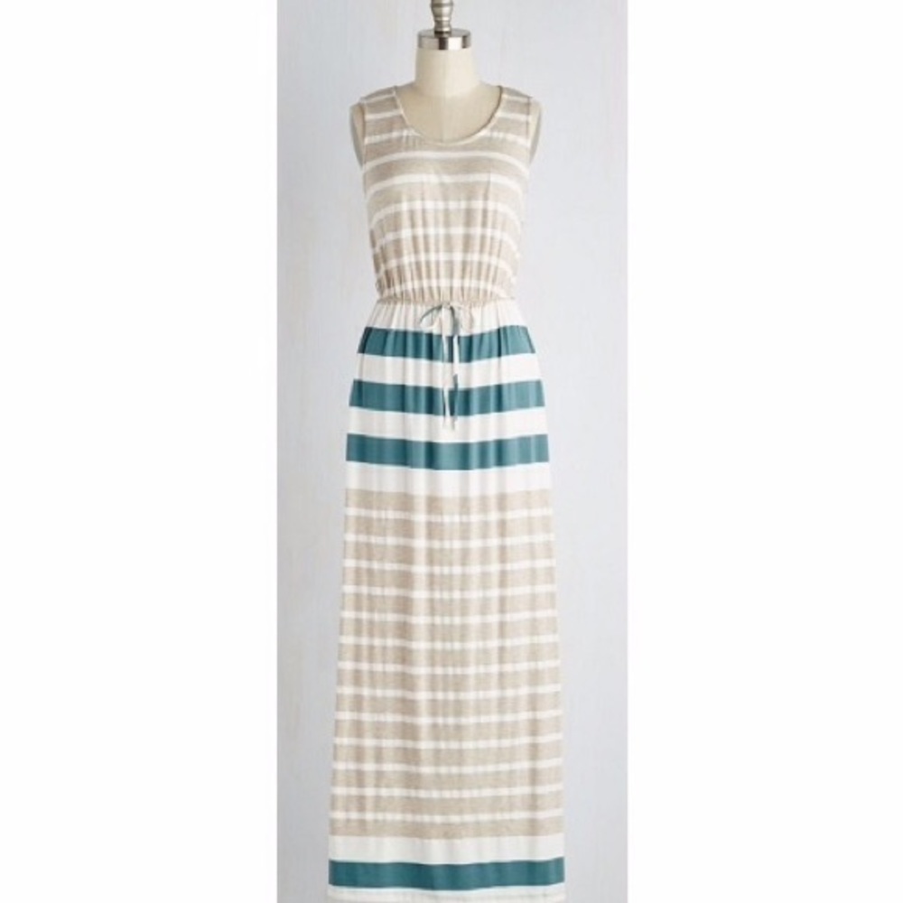 Modcloth Gilli M Medium Striped Maxi Dress