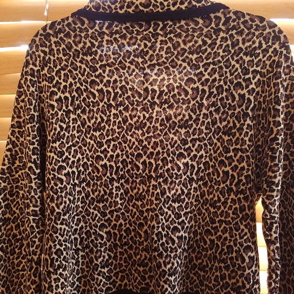 Nine West Leopard Coat Jacket Animal Print Pinup - Picture 4 of 5