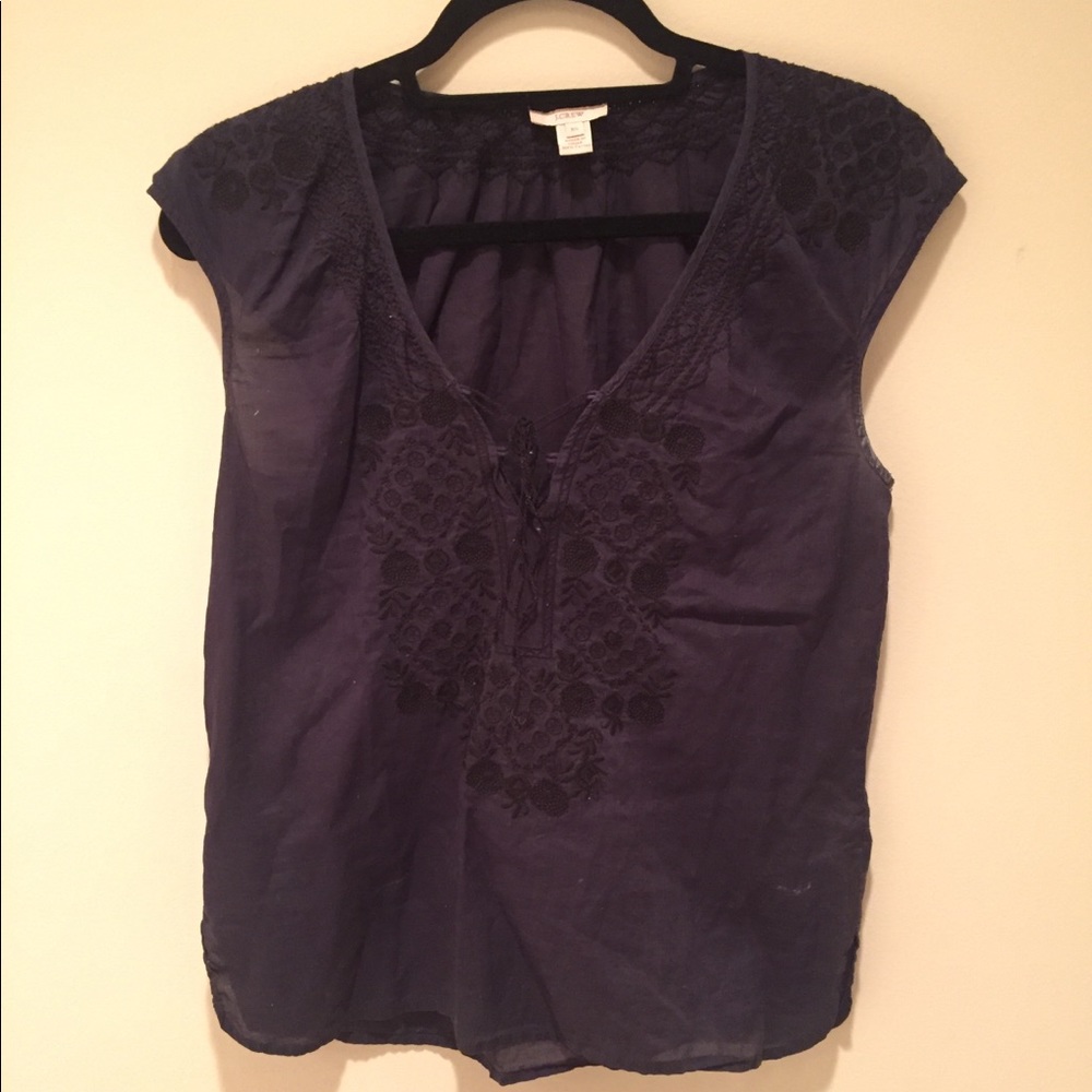 J. Crew Navy Tank