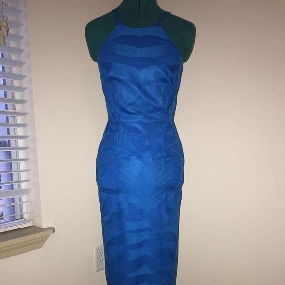 NWOT Gianni Bini aqua blue fringe dress - Picture 1 of 8