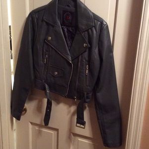 Dollhouse grey faux leather jacket