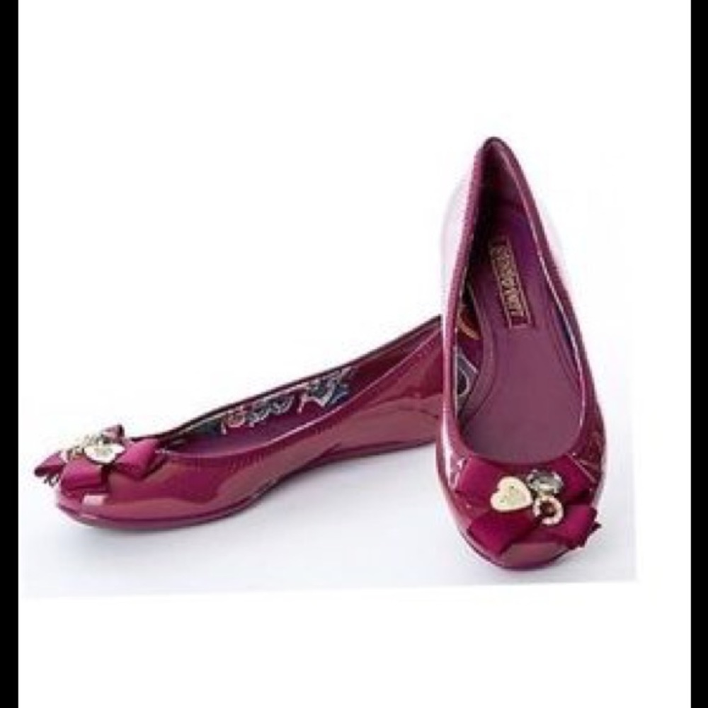 Coach Poppy Caper patent ballet flats