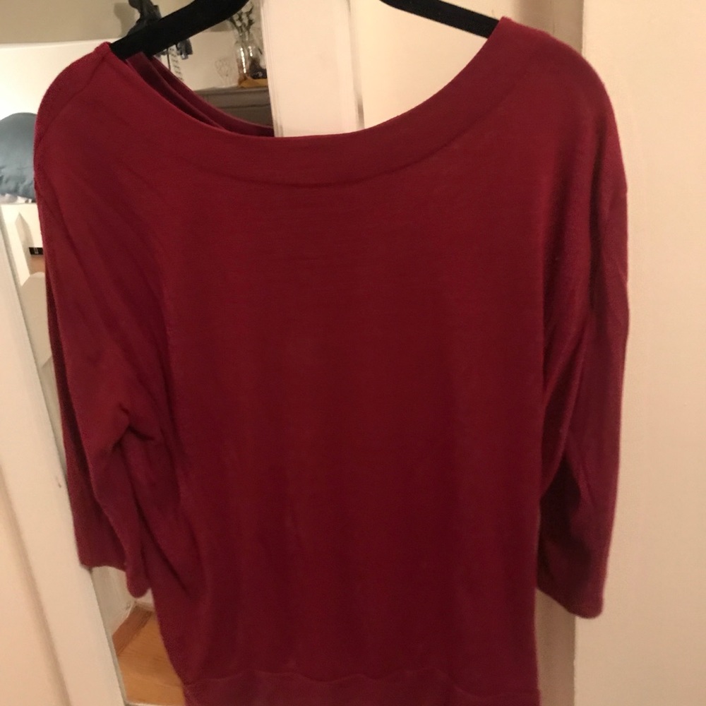 Maroon Loft 3/4 sleeve shirt