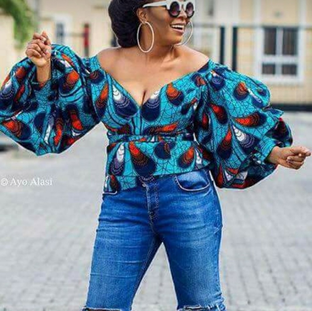 Custom made puffy sleeve top