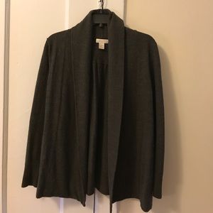 Dark green Marino wool cardigan sweater