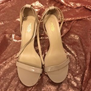 Nude strap heels
