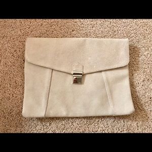 Limited Edition Bags - Envelope Clutch Purse in Cream Leather suede Limited Edition Bags - Envelope Clutch Purse in Cream Leather suede