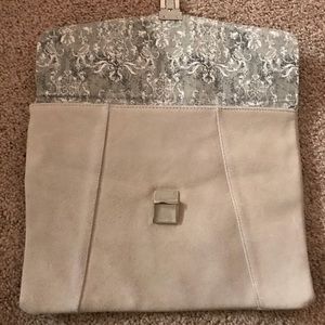Limited Edition Bags - Envelope Clutch Purse in Cream Leather suede Limited Edition Bags - Envelope Clutch Purse in Cream Leather suede