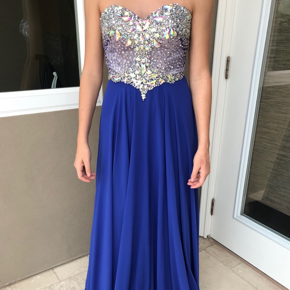 Royal blue prom dress
