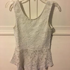 Lace peplum top