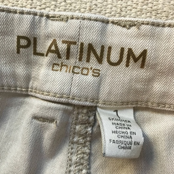Chico’s Beige Platinum Skinner Jeans - Picture 4 of 7