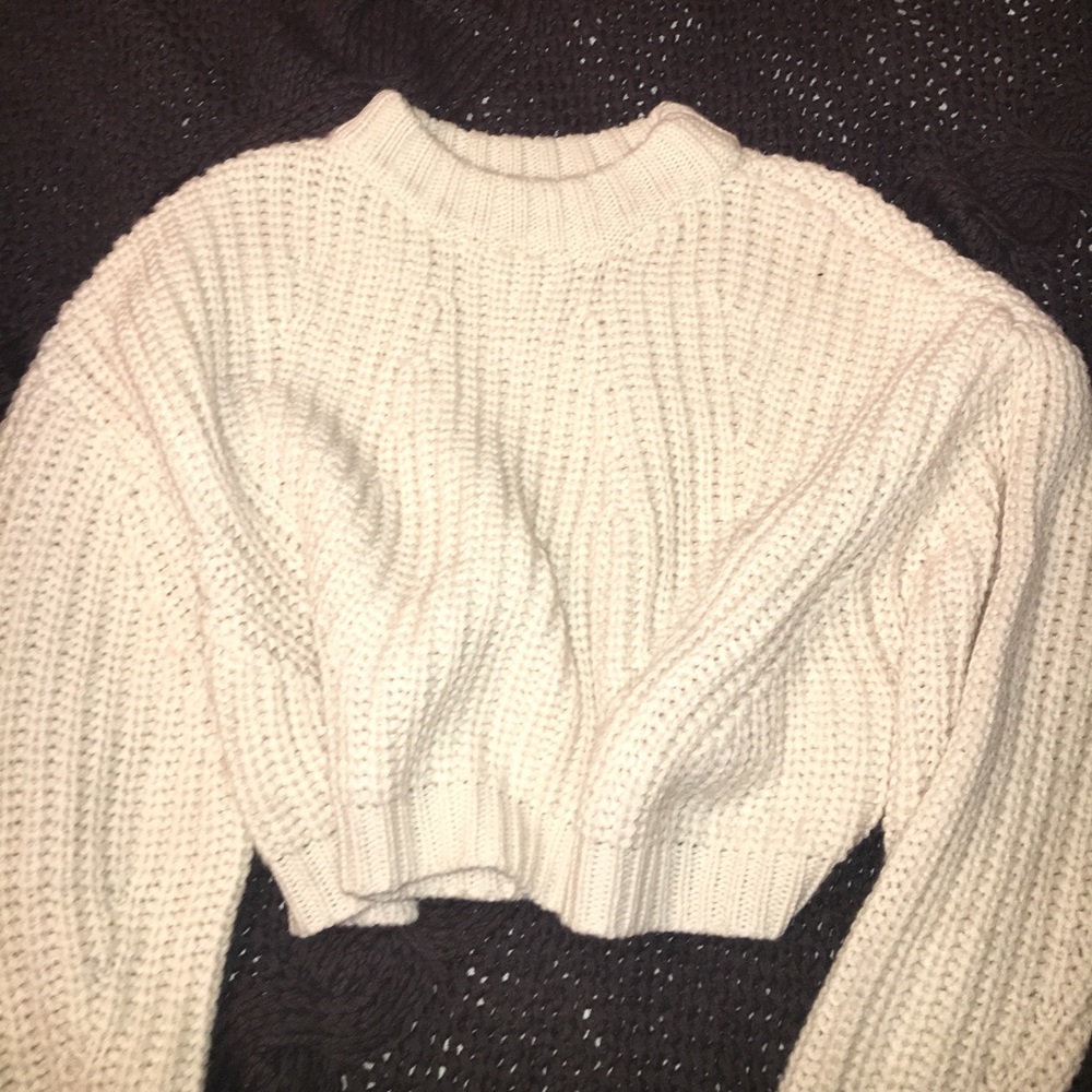 pacsun cropped knit sweater