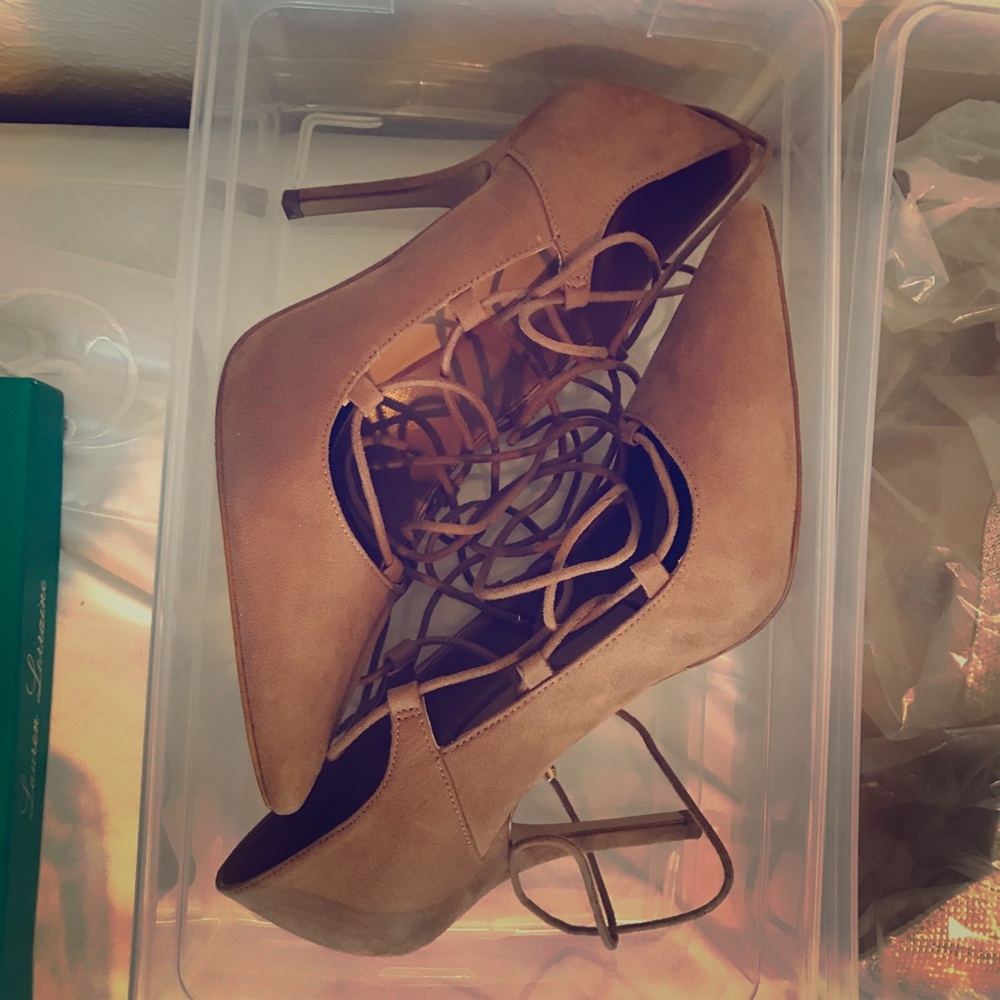 Brown suede ALDO Heels