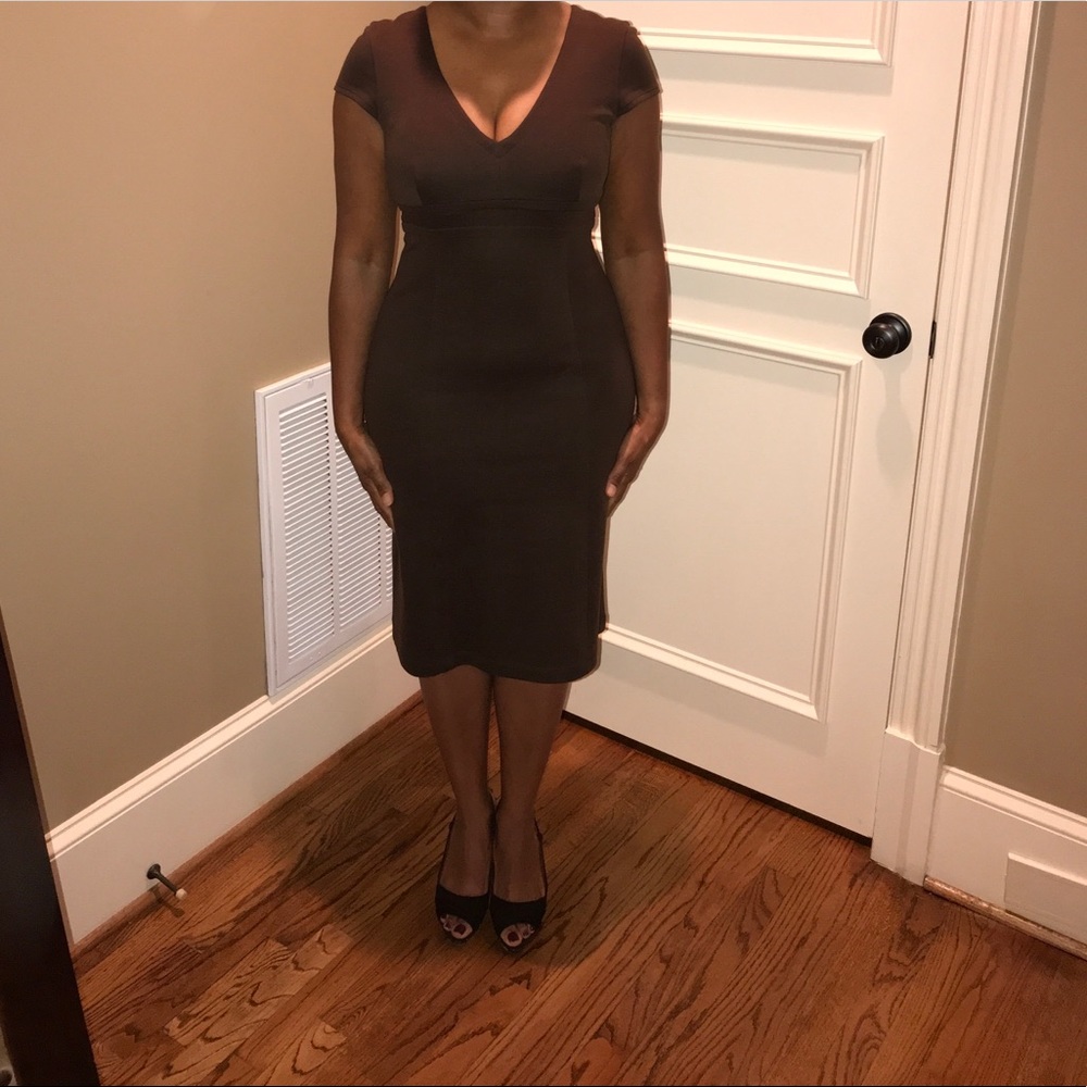 BCBG Brown Cap Sleeve Dress