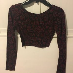 Aztec print crop top