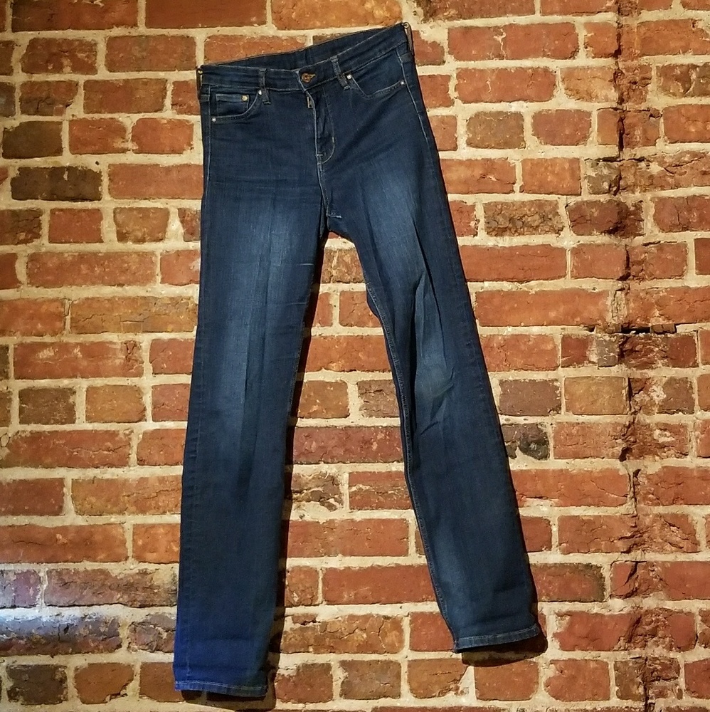 Dark Navy Straight Leg Soft Jeans