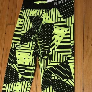 Fun patterned Nike Pro capris
