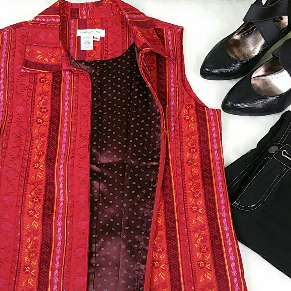 Coldwater Creek Embroidered Vest - Holiday Gift