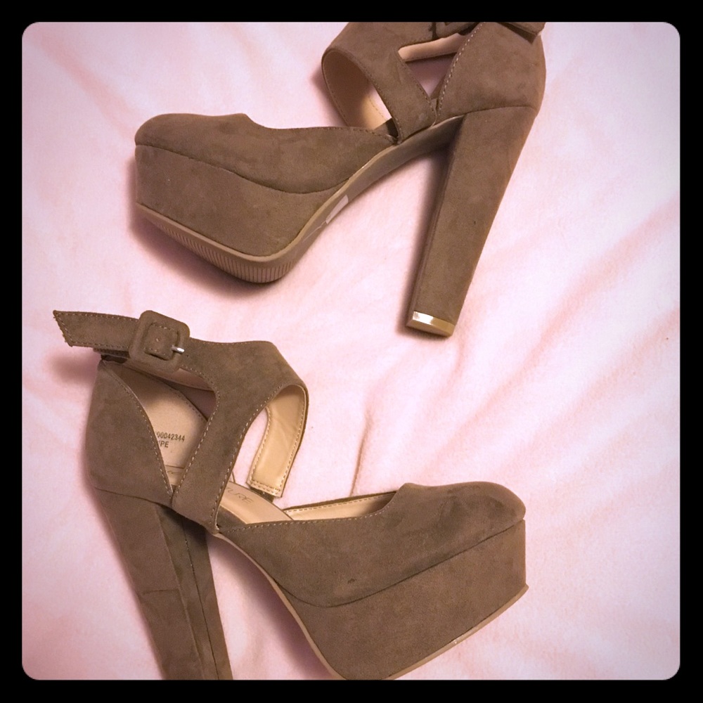 Tan Suede Heels
