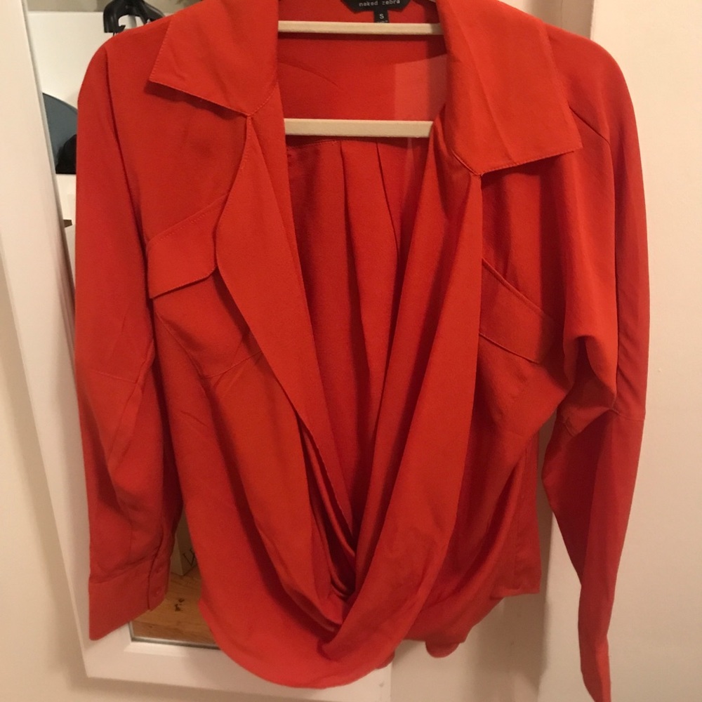 Naked Zebra burnt orange blouse