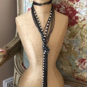 Beautiful rosary-bead style necklace multi chains