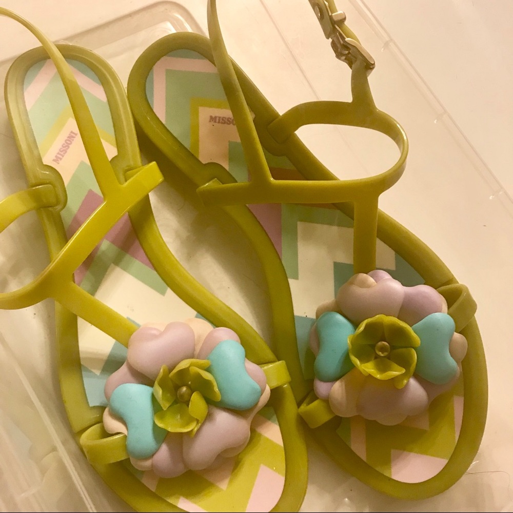 Missoni Green Flower Jelly Sandals (Women’s 38)