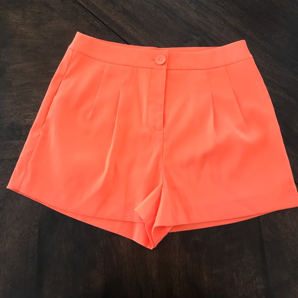 Bright orange shorts
