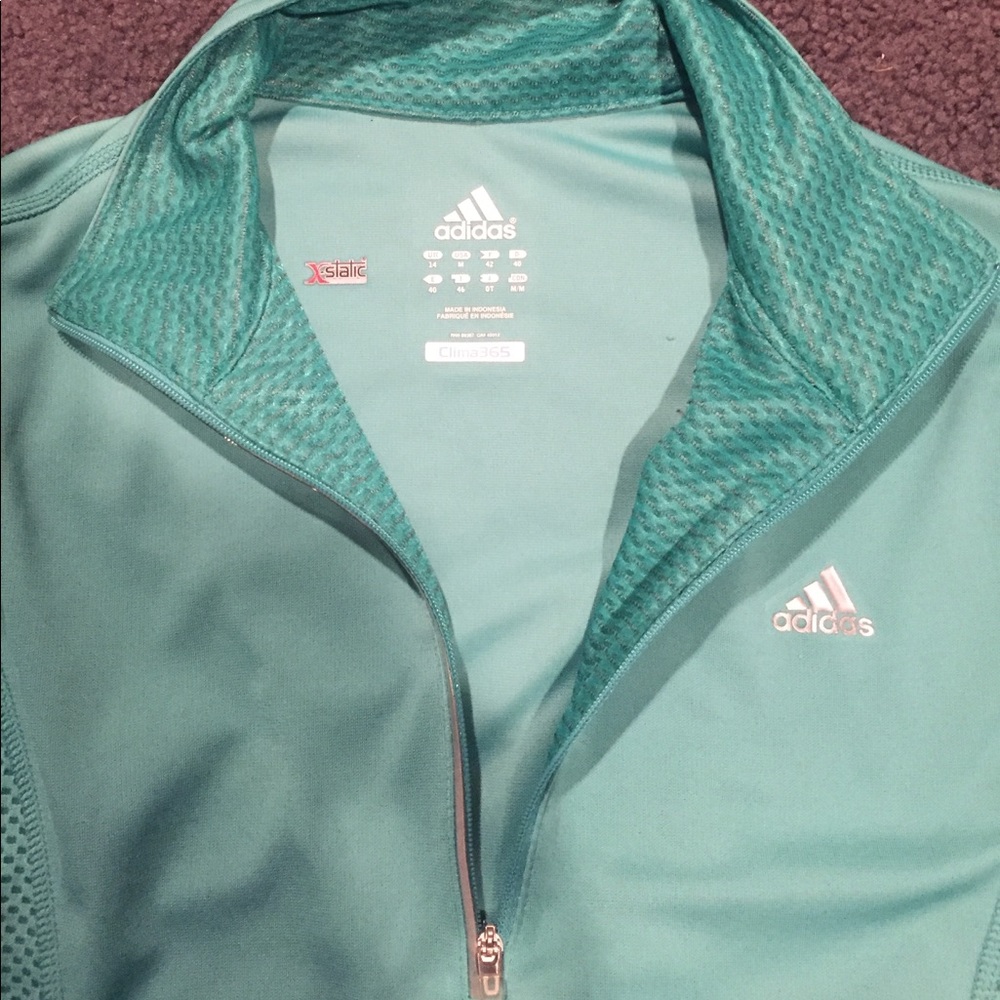 Teal Adidas size M running shirt. Long sleeves