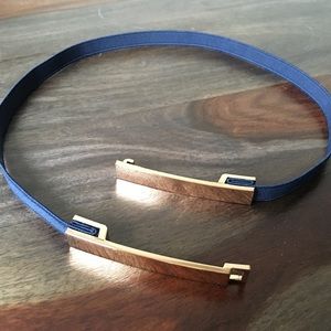 Navy + Gold Stretch Belt