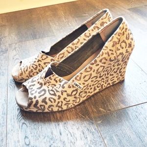 Leopard Print Wedge Toms
