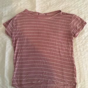 Brandy Melville Pink & White Shirt