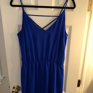 Amanda Uprichard Royal Blue X Back Dress