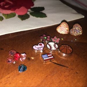 Oragami owl jewels and crystal heart earrings