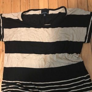 Cynthia Rowley Black and Tan Tee