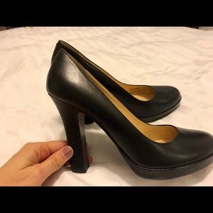 Beautiful black Cole Haan 4.5” platform heels