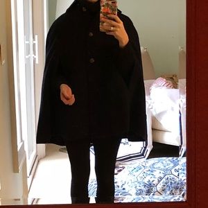NWT $325 Navy J Crew Wool Cape S Small