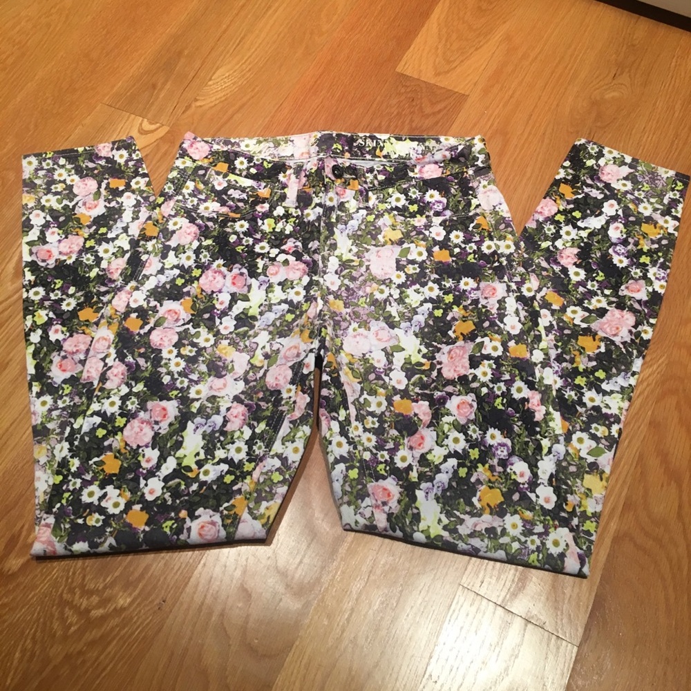 Madewell Skinny Skinny Ankle Jeans in floral, 26