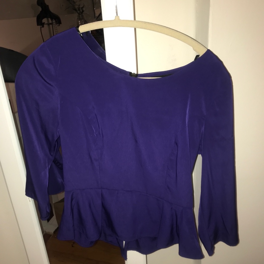 Forever 21 dark purple peplum blouse