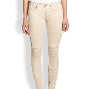 Paige Demi moto khaki skinny jean