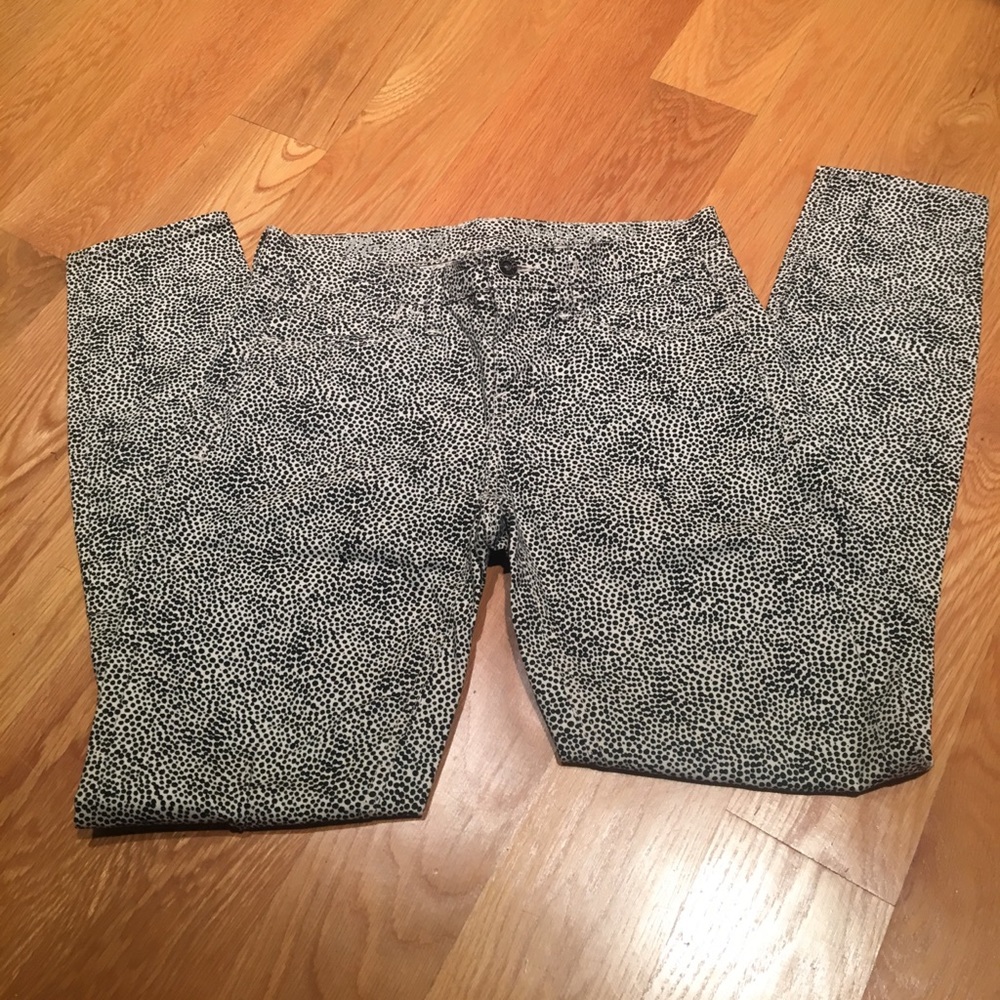 Madewell Skinny Skinny Ankle Jeans in dot, size 26