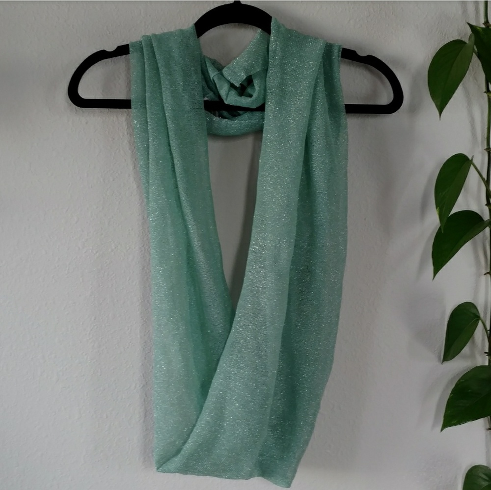 NWOT Mint Green Sparkly Scarf