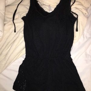 Women’s black lace romper from target