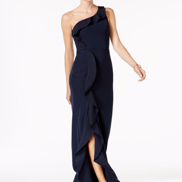 Xscape One Shoulder Prom Dress