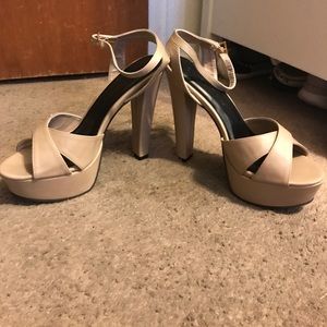 Nude platforms, never worn