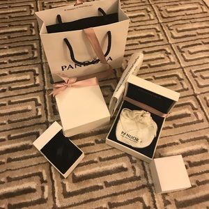 Pandora 4 empty  boxes, shopping bag, w/ dust bag
