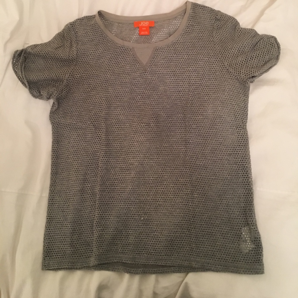 Grey open hole t shirt