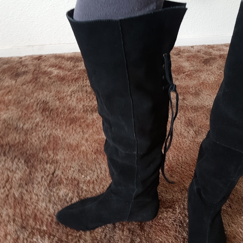 Over the knee genuine Suede boots
