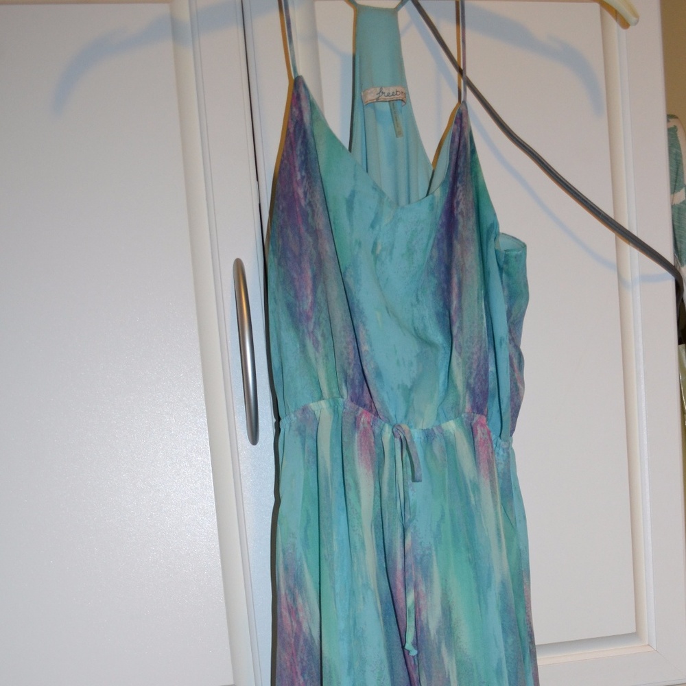 Multi Color High Low Dress Sz Small