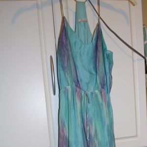Multi Color High Low Dress Sz Small